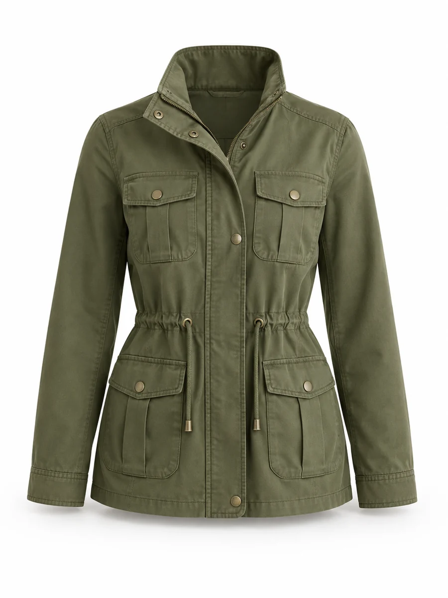 Utility pocket jacket, shown in Olive