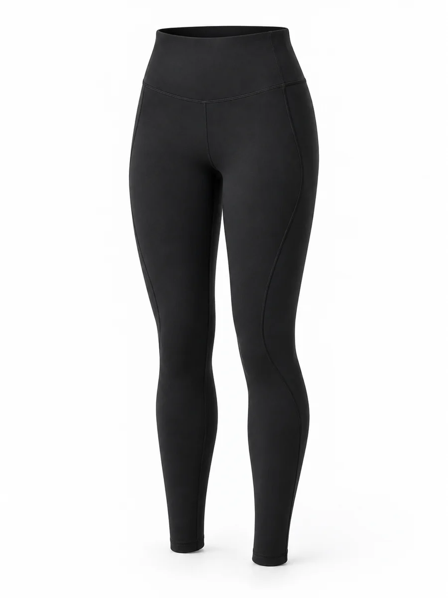 High-waist training leggings, shown in Black