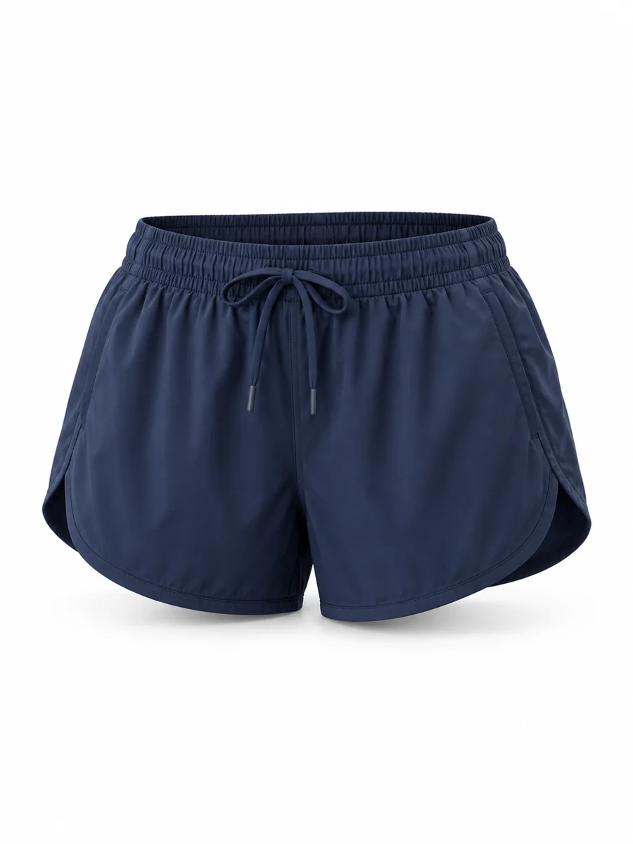 Lightweight running shorts, shown in Navy